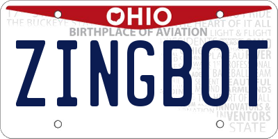 OH license plate ZINGBOT