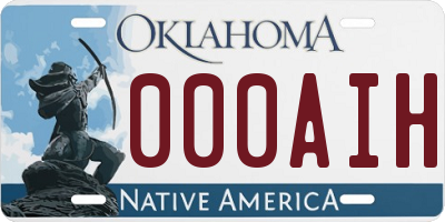 OK license plate 000AIH