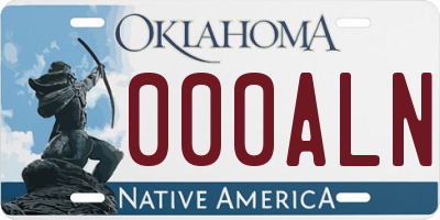 OK license plate 000ALN