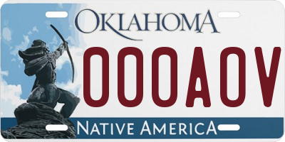OK license plate 000AOV