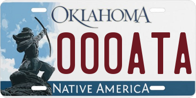 OK license plate 000ATA