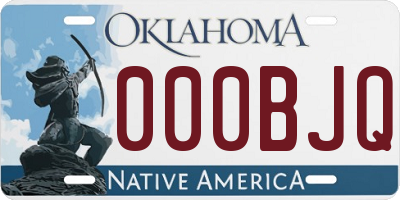 OK license plate 000BJQ