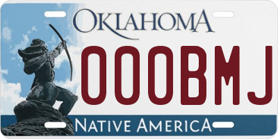 OK license plate 000BMJ