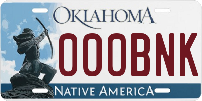 OK license plate 000BNK