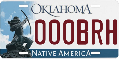 OK license plate 000BRH