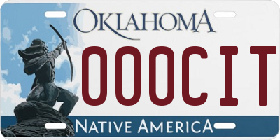 OK license plate 000CIT