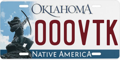 OK license plate 000VTK