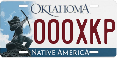 OK license plate 000XKP
