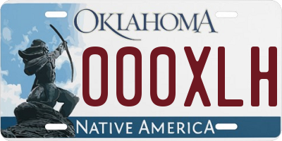 OK license plate 000XLH