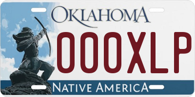 OK license plate 000XLP