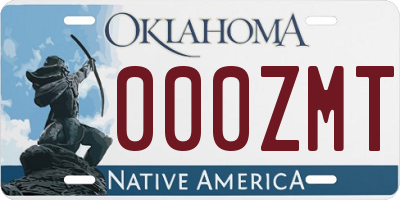 OK license plate 000ZMT