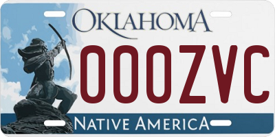 OK license plate 000ZVC