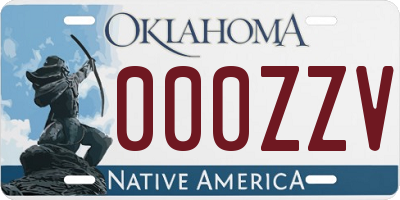 OK license plate 000ZZV