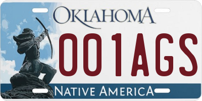 OK license plate 001AGS