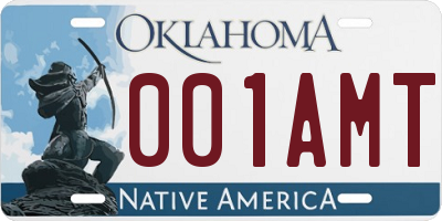 OK license plate 001AMT