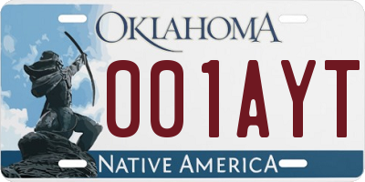 OK license plate 001AYT