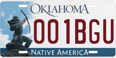 OK license plate 001BGU