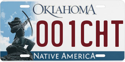 OK license plate 001CHT