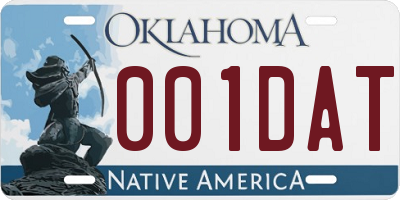 OK license plate 001DAT