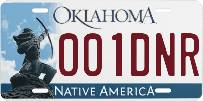 OK license plate 001DNR