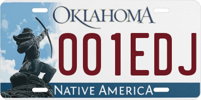 OK license plate 001EDJ