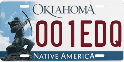 OK license plate 001EDQ