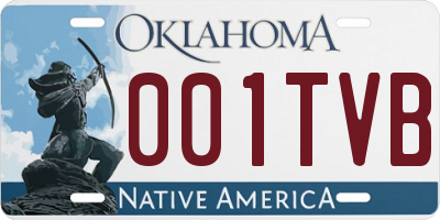 OK license plate 001TVB