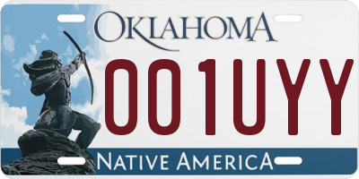 OK license plate 001UYY