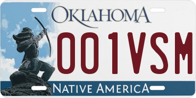 OK license plate 001VSM