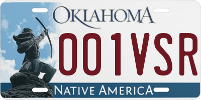OK license plate 001VSR