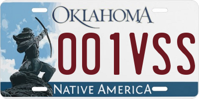 OK license plate 001VSS