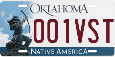 OK license plate 001VST