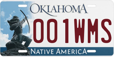 OK license plate 001WMS