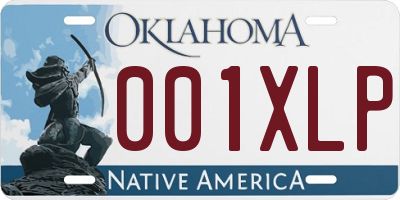 OK license plate 001XLP