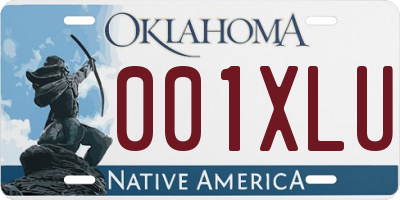 OK license plate 001XLU
