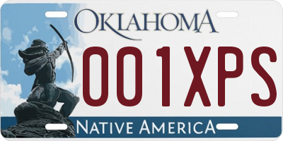 OK license plate 001XPS