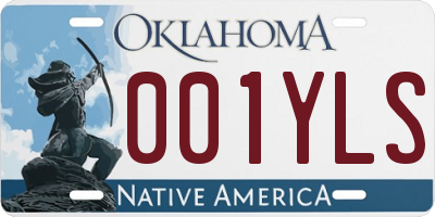 OK license plate 001YLS