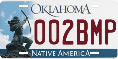 OK license plate 002BMP