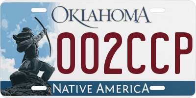 OK license plate 002CCP