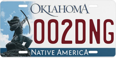 OK license plate 002DNG