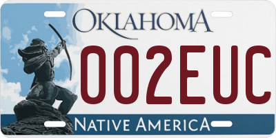 OK license plate 002EUC