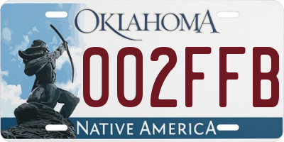 OK license plate 002FFB