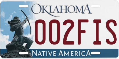 OK license plate 002FIS