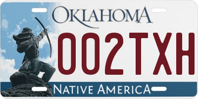 OK license plate 002TXH
