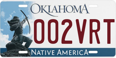 OK license plate 002VRT