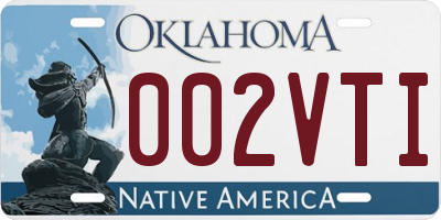 OK license plate 002VTI