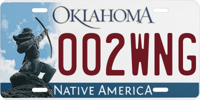 OK license plate 002WNG