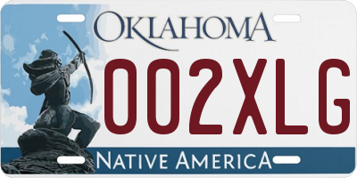 OK license plate 002XLG