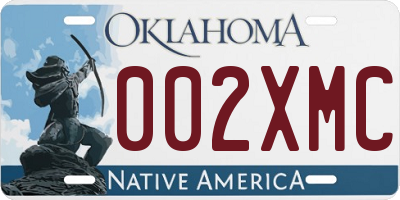 OK license plate 002XMC