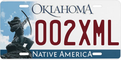 OK license plate 002XML